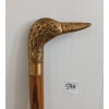Image 3 : DECORATIVE WALKING STICK W/ BRASS DUCK HEAD POMMEL