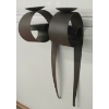 Image 2 : LOT OF 2 - METAL WALL ART CANDLE HOLDERS