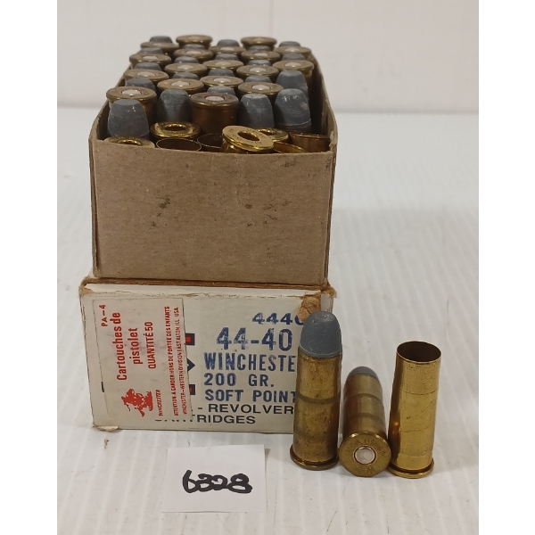 AMMO: 50X WINCHESTER WESTERN .44-40 - 200GR - SP