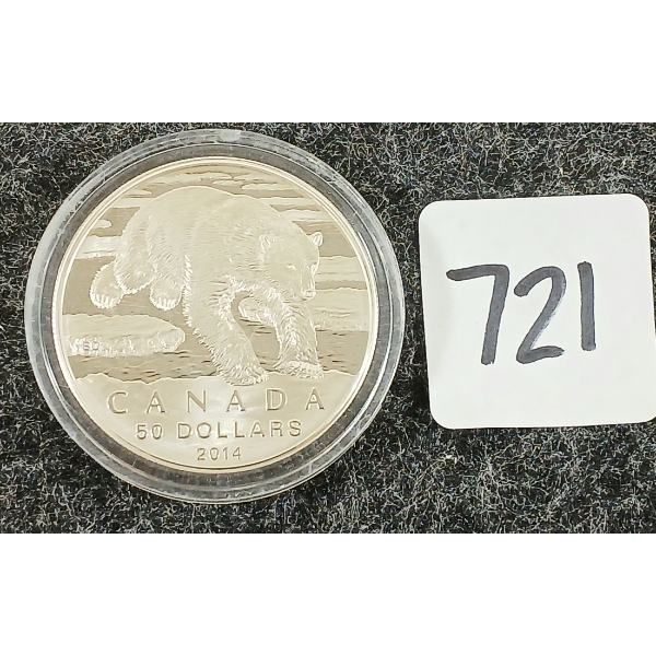 2014 CDN $50 SILVER COIN