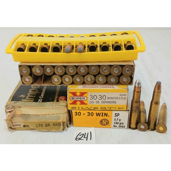 AMMO / BRASS: 60X MIXED .30-30WIN