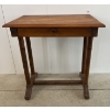 Image 1 : OAK TRESTLE BASE SIDE TABLE 