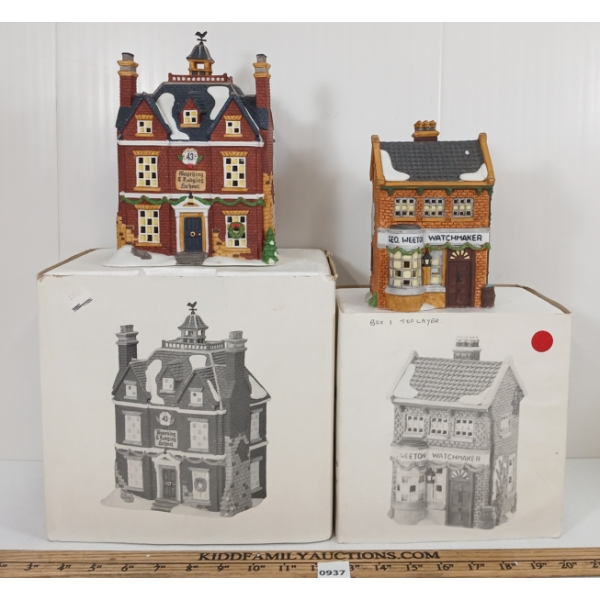 LOT OF 2 - HERITAGE VILLAGE COLLECTION - INCL GEO WEETON WATCHMAKER & BOARDING & LODGING SCHOOL