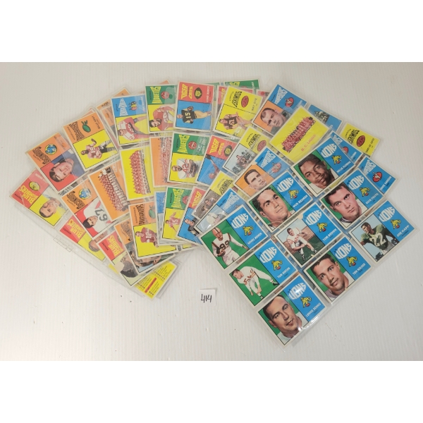 QTY OF 1964 OPC FOOTBALL CARDS - LIONS, ESKIMOS, TIGER CATS, ETC