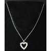 Image 1 : PLATINUM PLATED & CZ HEART NECKLACE