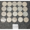 Image 1 : LOT OF 20 - 1939-1968 CDN 25 CENT COINS