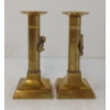 Image 3 : PAIR OF BRASS MILITARY CANDLESTICK HOLDERS