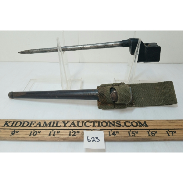 ENFIELD NO. 4 MK II SPIKE BAYONET W/ SCABBARD & FROG