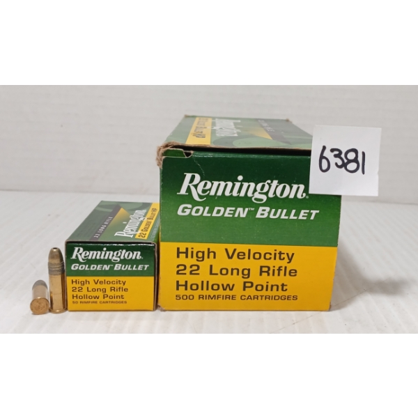 AMMO: APPROX 413X REMINGTON .22 LR - 36GR - HP