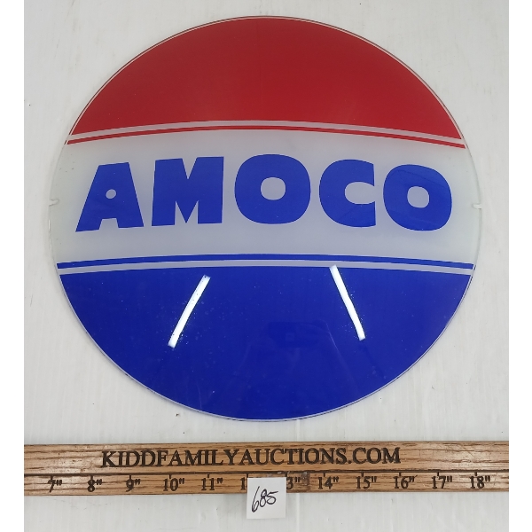 ORIGINAL AMOCO GAS PUMP LENS