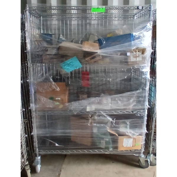 U-LINE WIRE SHELF W/ CASTORS - CONTENTS NOT INCLUDED