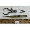 Image 1 : LOT OF 3 - ENGLISH VICTORIAN BRASS/STEEL COMPASS & CALIPERS