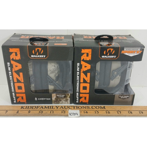 LOT OF 2 - WALKER'S RAZOR SLIM ELECTRONIC MUFFS