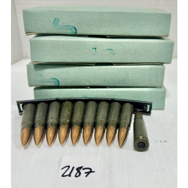 AMMO: 80X 7.62X39 MM - MILITARY FMJ - ON CLIPS