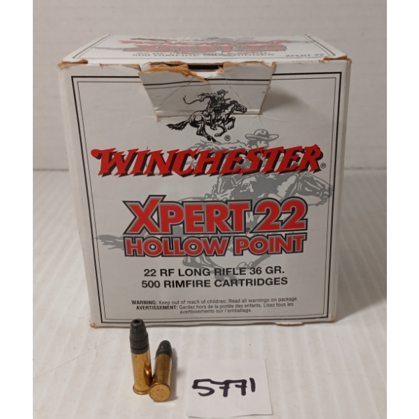AMMO: APPROX 500X WINCHESTER XPERT .22 LR - 36GR - HP