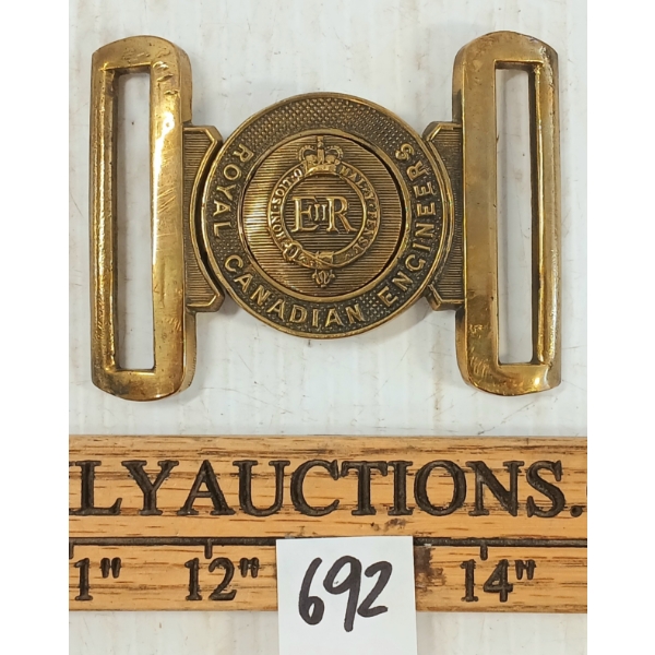 ROYAL CANADIAN ENGINEERS BRASS BELT BUCKLE
