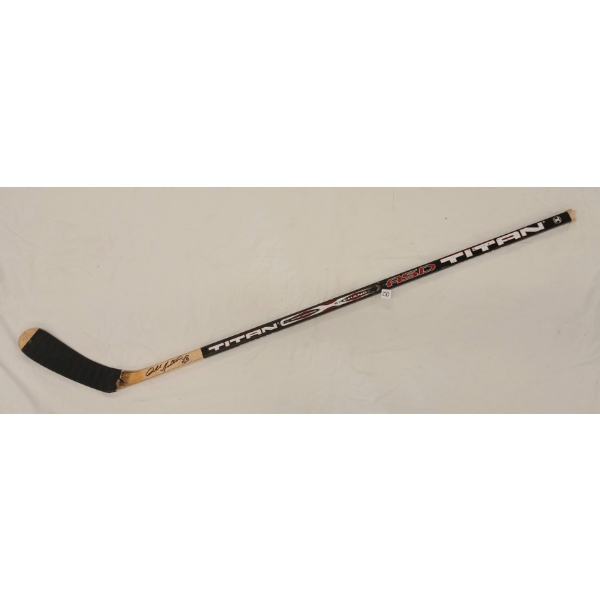 DONALD AUDETTE AUTOGRAPHED GAME USED TITAN HOCKEY STICK