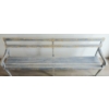 Image 4 : HAND PAINTED WOOD SLATTED BENCH