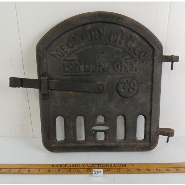 MCCLARY MFG. CO. CAST IRON FURNACE DOOR - LONDON ONT.
