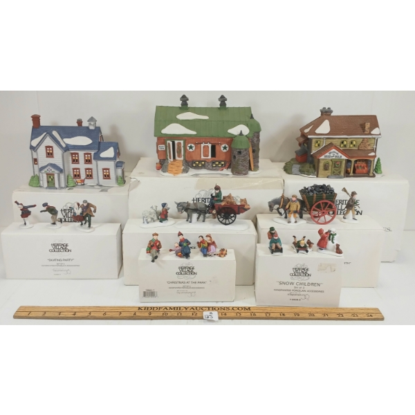 COLLECTION OF DEPARTMENT 56 "HERITAGE VILLAGE" - INCL "PENNSYLVANIA DUTCH FARMHOUSE & BARN"