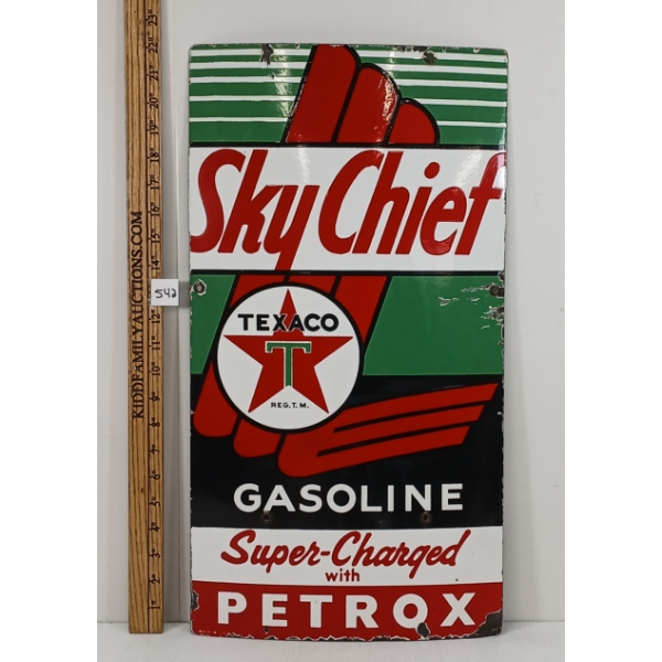 TEXACO STAR CHIEF GASOLINE SSP SIGN