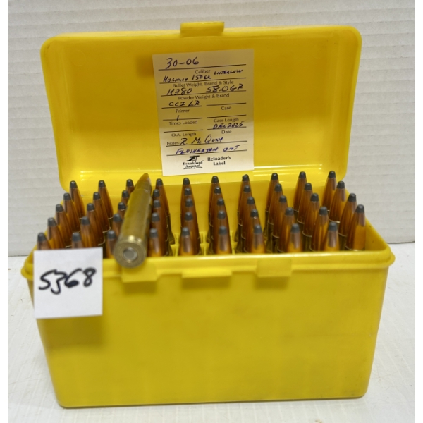 AMMO: 50X .30-06 SPRG 150GR. - RELOADS 