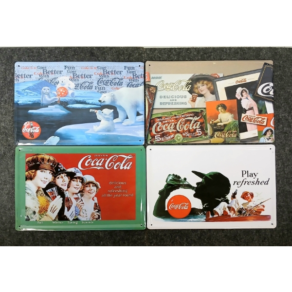 LOT OF 4 - COCA-COLA SST SIGNS