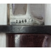 Image 3 : 1946 BRITISH NO. 7 MK I BAYONET W/ LEATHER SCABBARD