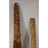 Image 3 : LOT OF 2 - WOOD PULLEY & STRAW FIREPLACE BROOM