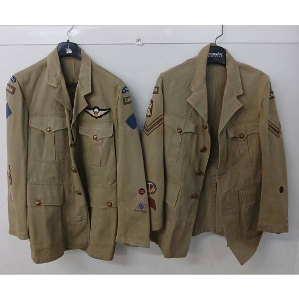 LOT OF 2 - WWII ROYAL CANADIAN CORPS OF SIGNALS JACKETS