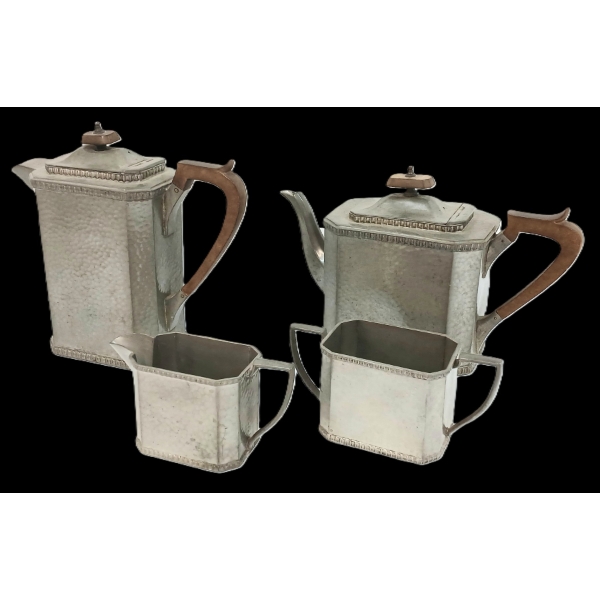 LOT OF 4 - CRAFTSMAN PEWTER TEA SET - CIRCA 1930's