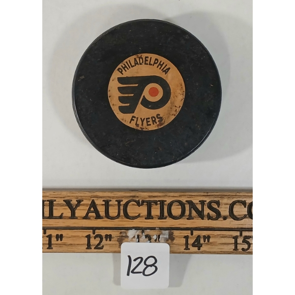 1969-1977 PHILADELPHIA FLYERS CONVERSE ART ROSS HOCKEY GAME PUCK