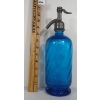 Image 2 : CREEMERS & JANSSEN ANTWERPEN - COBALT BLUE ACID-ETCHED BARLEY TWIST - SYPHON BOTTLE
