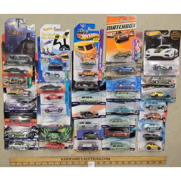 LOT OF 40 - HOTWHEELS / MATCHBOX - '64 CHEVY NOVA GASSER, KOENIGSEGG AGERA R, ETC
