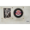 Image 1 : 1972 NHL MONTREAL CANADIENS HENRI "POCKET ROCKET" RICHARD HOCKEY CARD & PUCK W/ PLAQUE - SIGNED