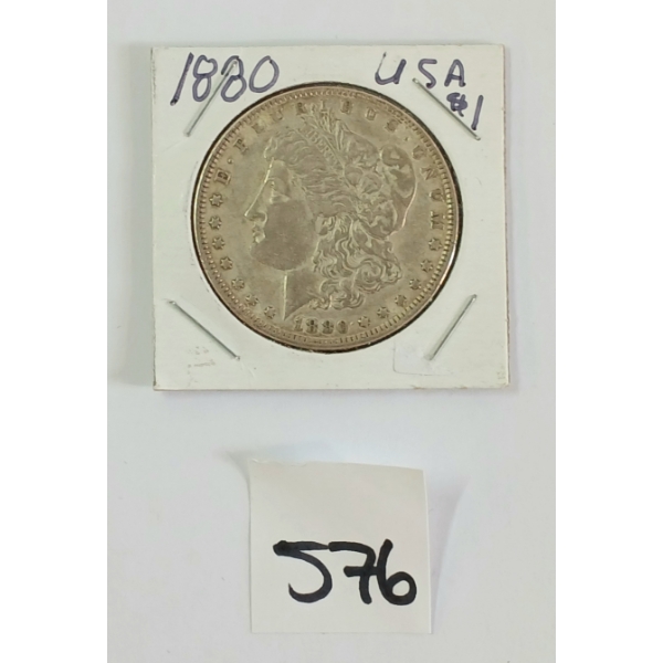 1880 US MORGAN SILVER DOLLAR