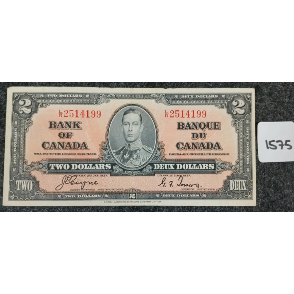1937 CDN $2 BANKNOTE