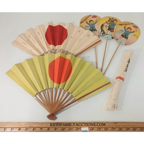 LOT OF 5 - JAPANESE FANS