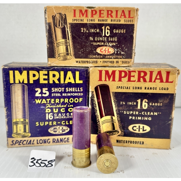 AMMO: 35X CIL 16 GA 2-9/16 & 2-3/4 IN - #6, SLUGS & BUCKSHOT