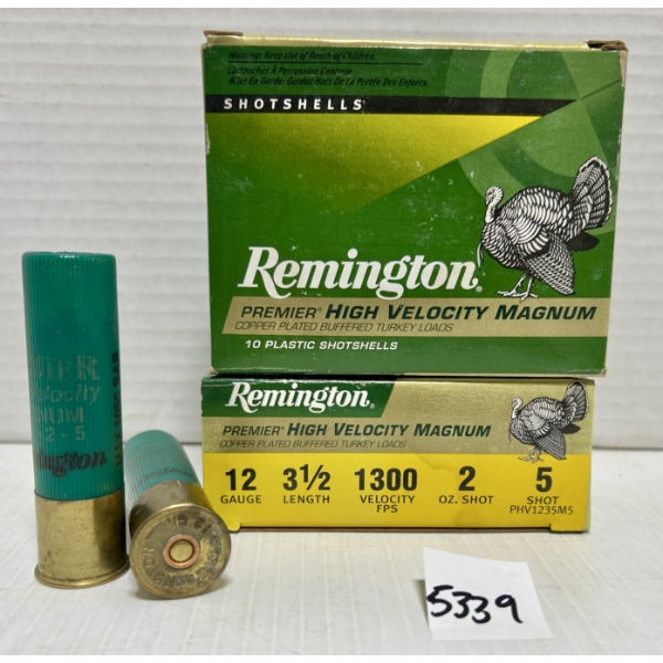 AMMO: 20X REMINGTON 12 GA 3-1/2IN NO5 SHOT 