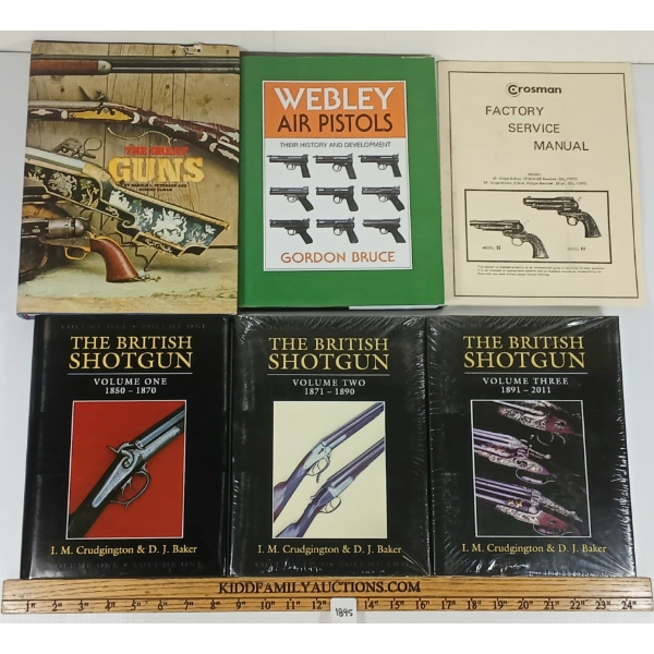 LOT OF 6 - FIREARM MISC PUBLICATIONS - "THE BRITISH SHOTGUN," "WEBLEY AIR PISTOLS," ETC