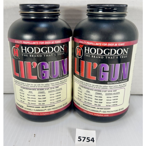 POWDER: 2 LBS HODGDON LIL GUN