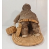 Image 5 : MAN ENTERING IGLOO BY JOHNNY INUKPUK (1911 - 2007) - GRASS, FUR & STONE