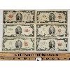 Image 1 : LOT OF 6 - U.S. $2 BANKNOTES - INCL 1953 & 1963