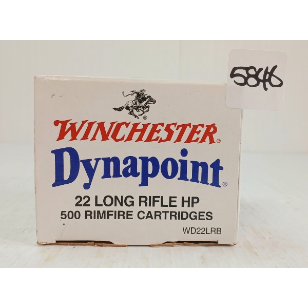 AMMO: APPROX 500X WINCHESTER DYNAPOINT .22 LR - 40GR - HP - SEALED