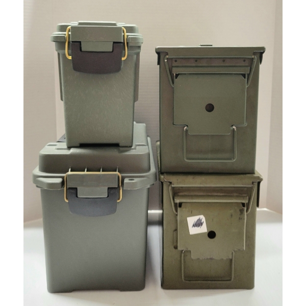 LOT OF 4 - AMMO BOXES - INCL PLANO