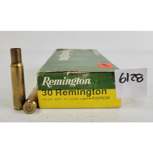 BRASS: 18X REMINGTON .30REM - ONCE FIRED