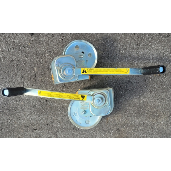 LOT OF 2 - 1000LB AUTO BRAKE WINCHES - NEW