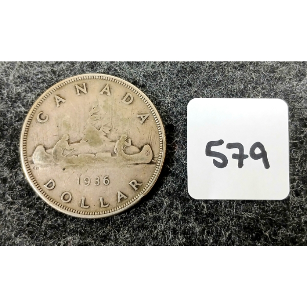 1936 CDN SILVER DOLLAR - VOYAGEUR 