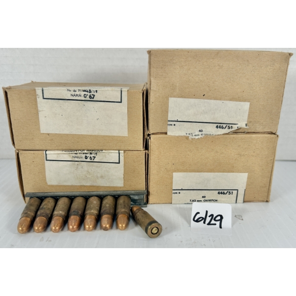 AMMO: 160X 7.62X25 MM TOKAREV - MILITARY FMJ